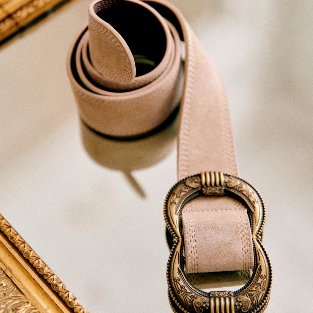 Sezane Gaia belt new with tags sz 100 sandstone